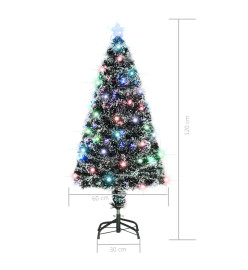 Sapin de Noël artificiel avec support/LED 120 cm fibre optique