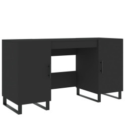 Bureau noir 140x50x75 cm bois d'ingénierie