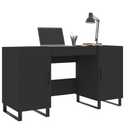 Bureau noir 140x50x75 cm bois d'ingénierie