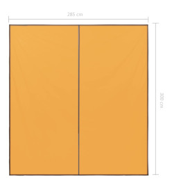 Bâche d'extérieur 3x2,85 m Jaune