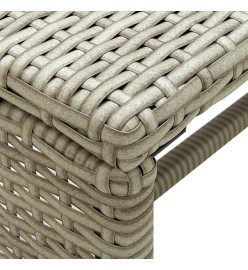 Salon de jardin 4 pcs avec coussins Beige Résine tressée