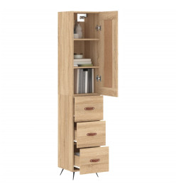 Buffet haut Chêne sonoma 34,5x34x180 cm Bois d'ingénierie