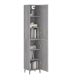 Buffet haut Sonoma gris 34,5x34x180 cm Bois d'ingénierie