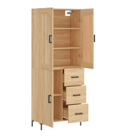 Buffet haut Chêne sonoma 69,5x34x180 cm Bois d'ingénierie