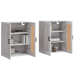 Armoires murales 2 pcs sonoma gris bois d'ingénierie