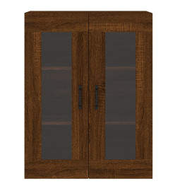 Armoires murales 2 pcs chêne marron bois d'ingénierie