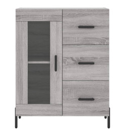 Buffet haut Sonoma gris 69,5x34x180 cm Bois d'ingénierie