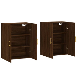 Armoires murales 2 pcs chêne marron 69,5x34x90 cm