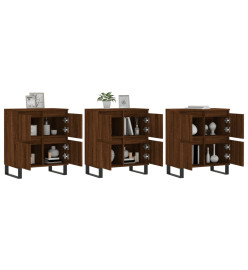 Buffets 3 pcs Chêne marron Bois d'ingénierie