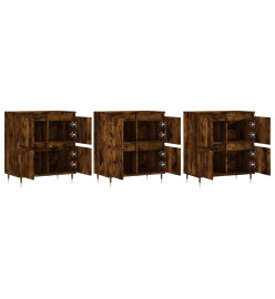 Buffets 3 pcs Chêne fumé Bois d'ingénierie