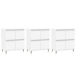 Buffets 3 pcs Blanc Bois d'ingénierie