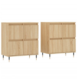 Buffets 2 pcs chêne sonoma bois d'ingénierie