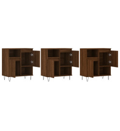 Buffets 3 pcs Chêne marron Bois d'ingénierie