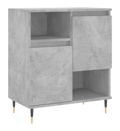 Buffets 2 pcs gris béton bois d'ingénierie