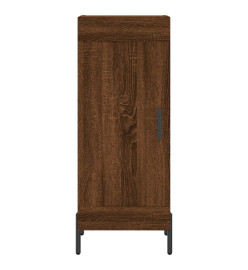 Buffet haut Chêne marron 34,5x34x180 cm Bois d'ingénierie