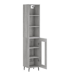 Buffet haut Sonoma gris 34,5x34x180 cm Bois d'ingénierie