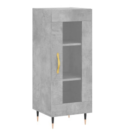 Buffet haut Gris béton 34,5x34x180 cm Bois d'ingénierie