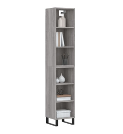 Buffet haut Sonoma gris 34,5x32,5x180 cm Bois d'ingénierie