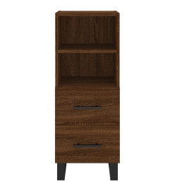 Buffet haut Chêne marron 34,5x34x180 cm Bois d'ingénierie