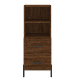 Buffet haut Chêne marron 34,5x34x180 cm Bois d'ingénierie