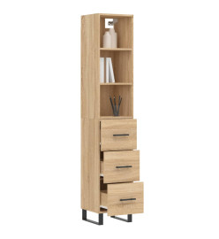 Buffet haut Chêne sonoma 34,5x34x180 cm Bois d'ingénierie