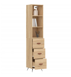 Buffet haut Chêne sonoma 34,5x34x180 cm Bois d'ingénierie