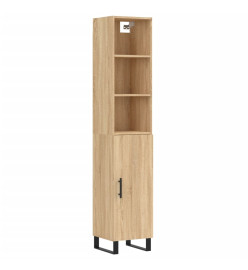 Buffet haut Chêne sonoma 34,5x34x180 cm Bois d'ingénierie