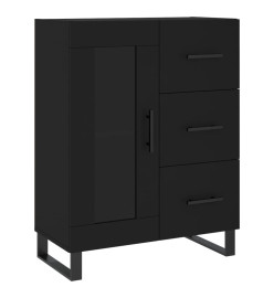 Buffet haut Noir 69,5x34x180 cm Bois d'ingénierie