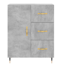 Buffet haut Gris béton 69,5x34x180 cm Bois d'ingénierie