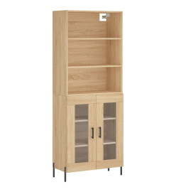 Buffet haut Chêne sonoma 69,5x34x180 cm Bois d'ingénierie