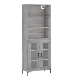 Buffet haut Sonoma gris 69,5x34x180 cm Bois d'ingénierie