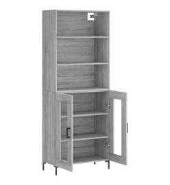 Buffet haut Sonoma gris 69,5x34x180 cm Bois d'ingénierie