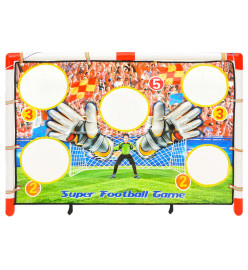 Ensemble de buts de football enfant avec panneau 120x51x77,5 cm