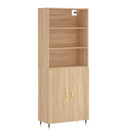 Buffet haut Chêne sonoma 69,5x34x180 cm Bois d'ingénierie