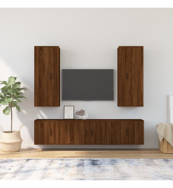 Ensemble de meubles TV 5 pcs Chêne marron Bois d'ingénierie