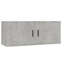 Ensemble de meubles TV 2 pcs gris béton bois d'ingénierie