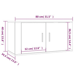 Ensemble de meubles TV 2 pcs Chêne fumé Bois d'ingénierie