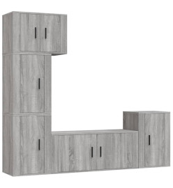 Ensemble de meubles TV 5 pcs Sonoma gris Bois d'ingénierie