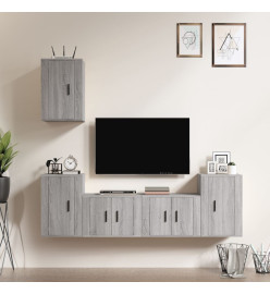 Ensemble de meubles TV 5 pcs Sonoma gris Bois d'ingénierie