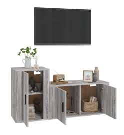 Ensemble de meubles TV 2 pcs Sonoma gris Bois d'ingénierie