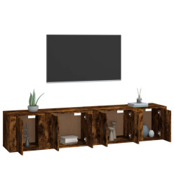 Ensemble de meubles TV 4 pcs Chêne fumé Bois d'ingénierie