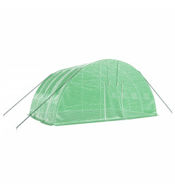 Serre avec cadre en acier vert 24 m² 6x4x2,85 m