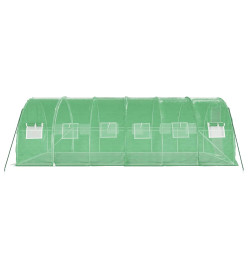 Serre avec cadre en acier vert 18 m² 6x3x2 m