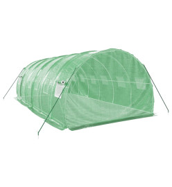 Serre avec cadre en acier vert 18 m² 6x3x2 m