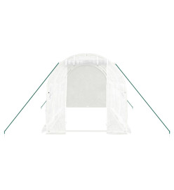 Serre avec cadre en acier blanc 8 m² 4x2x2 m