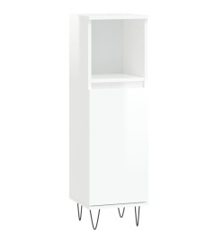 Ensemble d'armoires de salle de bain 3 pcs blanc brillant