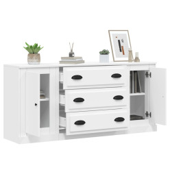 Buffets 3 pcs Blanc Bois d'ingénierie