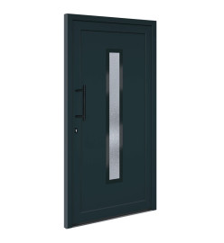 Porte d'entrée anthracite 108x200 cm PVC