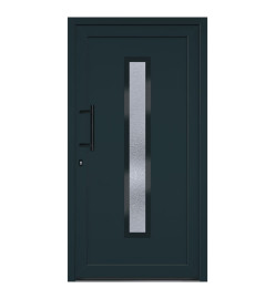 Porte d'entrée anthracite 108x200 cm PVC