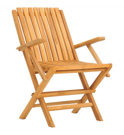 Chaises de jardin pliantes 6 pcs 61x67x90 cm bois massif teck